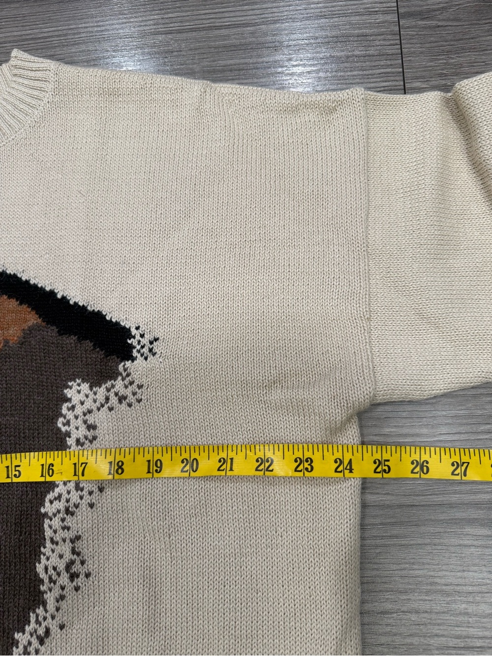 NWOT The Great. Stable Pullover in Natural Alpaca Blend Horse Head Sweater Sz 3 - Picture 8 of 10
